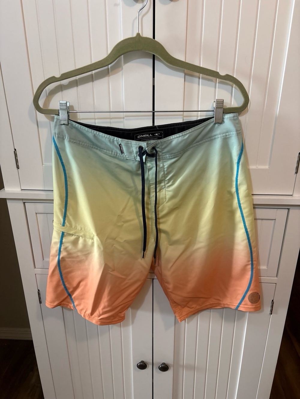 O’Neill Hyperfreak Ombre Board Shorts Swim Trunks Men’s 32 Surfer Beachcore Y2K
